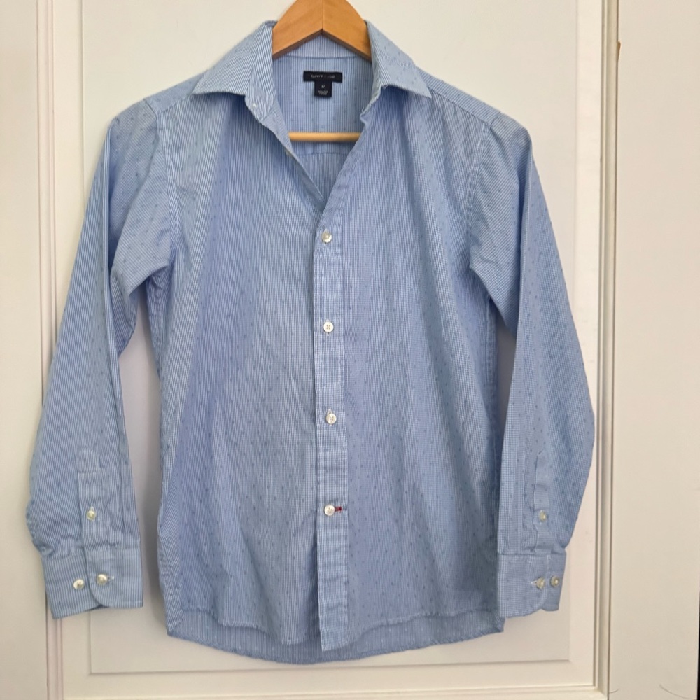 Tommy Hilfiger Boys' Long-Sleeve Button-Up Shirt size 12